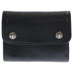 CHROME HEARTS クロムハーツ WAVE MINI ウェーブミニ レザーウォレット 財布 ブラック BCA373