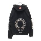 クロムハーツ ×MATTY Chomper Horseshoe Hoodie×マッティボーイ チョンパーホースシュー スウェット プルオーバーパーカー ブラック