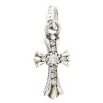CHROME HEARTS クロムハーツ CRS BBYFAT P DMND ベイビーファットクロス PAVEダイヤ ペンダントトップ シルバー BCA234