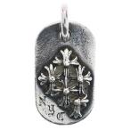 CHROME HEARTS クロムハーツ RAISED DOGTAG レイズドドッグタグ NYC限定チャーム ネックレストップ シルバー