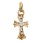 CHROME HEARTS (クロムハーツ) 22K CRS BBYFAT P/DIA ベイビーファットクロス PAVEダイヤ ペンダントトップ ゴールド BCA035