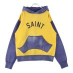 ショッピングマイケル SAINT MICHAEL セントマイケル 21AW HOODIE FELT フロントロゴ プルオーバーパーカー イエロー SM-A21-000-035