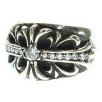 CHROME HEARTS クロムハーツ FLRL CRS P DMND フローラルクロス PAVEダイヤ リング シルバー