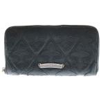 CHROME HEARTS クロムハーツ REC F ZIP QUILTED BSフレアキルティングレザーウォレット 長財布 ブラック
