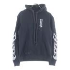 CHROME HEARTS クロムハーツ SWTSHRT PLVR ファイヤーパターン プルオーバースウェットパーカー フーディ ブラック