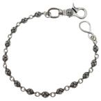 CHROME HEARTS Chrome Hearts 2BALL SHORT-S/1 зажим Short #2 Cross мяч цепочка для бумажника серебряный BCA063