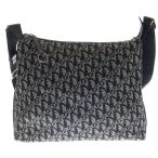Christian Dior クリスチャンディオール トロッター メッセンジャーバッグ ショルダーバッグ ブラック キャンバス×レザー