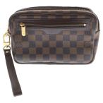 LOUIS VUITTON ルイヴィトン ダミエエベヌ ポシェット ビエ・マカオ セカンドバック ポーチ クラッチバッグ ブラウン ゴールド金具 PVC N61739