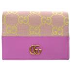 GUCCI グッチ GGキャンバス 二つ折り財布 ウォレット ピンク レザー×キャンバス 783118