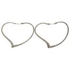 TIFFANY &amp; Co. ティファニー オープンハート フープピアス シルバー