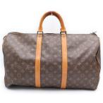  Louis Vuitton монограмма ключ poru50 сумка "Boston bag" ручная сумочка путешествие сумка Brown кожа ×PVC M41426 Gold металлические принадлежности 