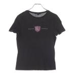 RALPH LAUREN ラルフローレン エンブレム ロゴプリント クルーネック 半袖Tシャツ カットソー ブラウン レディース