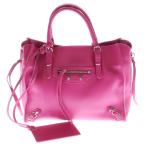BALENCIAGA バレンシアガ ペーパー ミニ ハンドバッグ 2wayバッグ ショルダーバッグ ピンク レザー 357333