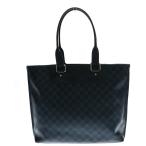 LOUIS VUITTON ルイヴィトン ダミエ ヴォワヤージュ コバルト トートバッグ ハンドバッグ ブラック レザー×PVC ガンメタ金具 N41397
