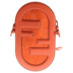 FENDI フェンディ オーロック FFロゴ スウェード コンビレザー フォンホルダー スマホ フォンポーチ カードケース オレンジ 7AS055