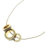 ショッピングエナメル COACH コーチ シグネチャー エナメル ロンデル サークル チェーンネックレス ゴールド