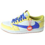 ナイキ ×トラヴィススコット WMNS AIR JORDAN 1 RETRO LOW OG Canary ウィメンズ エアジョーダン1 ローカットスニーカー DZ4137-700