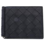 BOTTEGA VENETA ボッテガヴェネタ イントレチャート マネークリップ 二つ折り財布 コンパクトウォレット レザー ブラック