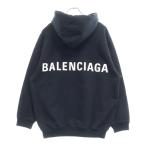 BALENCIAGA バレンシアガ 17AW バックロゴプルオーバーパーカー ブラック 508184