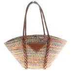 PRADA プラダ カゴバック マルチカラー ストロー×レザー ハンドバッグ トートバッグ 肩掛けバッグ マルチカラー 1BG312