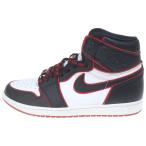 ナイキ AIR JORDAN1 HIGH OG BLOOD LINEエアジョーダン1 ハイカットスニーカー ブラッドライン ブラック/レッド US10.5/28.5cm 555088-062