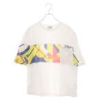 ショッピングカラー HERMES エルメス カラーブロック 切り替え ポケット半袖Tシャツ カットソー ホワイト 31-5758
