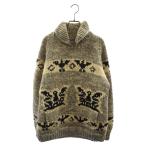 LONGHOUSE ロングハウス サンダーバード柄 プルオーバー カウチン ニット セーター ベージュ