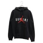 NIKE ナイキ×SUPREME Air Jordan Hooded Sweatshirt シュプリーム エア ジョーダン フーディー スウェットシャツ パーカー ブラック