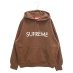 SUPREME シュプリーム 22AW Capital Hooded Sweatshirt ロゴ刺繍 キャピタル フーデッド スウェットシャツ プルオーバーパーカー ブラウン
