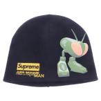 ショッピングビーニー SUPREME シュプリーム 21AW × COMME des GARCONS JUNYA WATANABE MAN Beanie ロゴ刺繍 ビーニーニットキャップ 帽子 ブラック