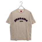 SUPREME シュプリーム 22SS Old English Glow S/S Top Tee オールド イングリッシュペイント ロゴ刺繍 半袖Tシャツ カットソー ホワイト