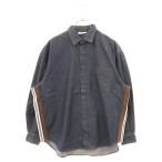 RE ROOM リ ルーム SIDE LINE VINTAGE BIG DENIM SHIRT サイド ライブ ヴィンテージ ビッグデニム 長袖シャツ インディゴ RSS017
