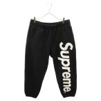 ショッピングsupreme SUPREME シュプリーム 23AW Satin Applique Sweatpant サテン アップリケ ロゴ スウェット イージー パンツ ブラック