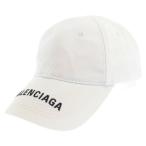 BALENCIAGA バレンシアガ 19AW HAT LOGO VISOR フロントロゴ刺繍 キャップ 帽子 ホワイト 531588