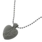 CHROME HEARTS クロムハーツ 23SS Silicone Rubber Heart Necklace シリコンラバー ハートネックレス グレー
