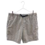 Abercrombie&Fitch アバクロンビーアンドフィッチ フロント バックル チェック ショートパンツ ハーフパンツ グレー
