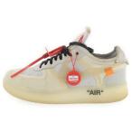 ナイキ ×オフホワイト AIR FORCE 1 LOW  ザ テン エアフォース ローカット スニーカー ホワイト US8.5/26.5cm AO4606-100