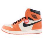ナイキ AIR JORDAN1 エアジョーダン1 シャッタードバックボード ハイカットスニーカー オレンジ US10.5/28.5cm 555088-113