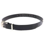 CALEE キャリー ×KEBOZ STUDS LEATHER BELT ケボズ スタッズロゴ レザーベルト ブラック/シルバー KBZSS24OT175