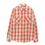 ティーエムティー HEAVY PLAID SHIRTS ヴィンテージ ヘビープレイド フランネル ロングスリーブ 長袖シャツ チェック柄 レッド v 袋