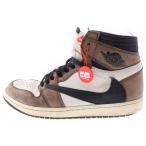 ナイキ ×TRAVIS SCOTT AIR JORDAN 1 HIGH OG TS SP トラヴィススコット エアジョーダン1 ハイカットスニーカー US9.5/27.5cm CD4487-100
