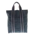 HERMES エルメス フールトゥ カバス トートバッグ ハンドバッグ ブラック/グレー