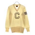 CHAMPION チャンピオン 30S-40S VINTAGE ヴィンテージ Cロゴ レタードVネック ニットセーター ベージュ