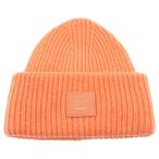 Acne Studios アクネ ストゥディオズ スモールフェイスパッチビーニー ニット帽 帽子 オレンジ FA-UX-HATS000063