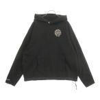 CHROME HEARTS クロムハーツ YNT U DETENT HDPL FLC クロスボールボタンフリースパーカー フーディ ブラック