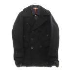 DSQUARED2 ディースクエアード 17AW ドッキングデニムウールピーコート ブラック S71AA0280 STN740
