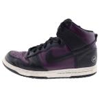 ナイキ ×FRAGMENT DUNK フラグメント ダンクハイ シティパック 北京 ハイカットスニーカー ブラック/パープル US8.5/26.5cm DJ0382-600