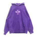 シュプリーム 20AW Cross Box Logo Hooded Sweatshirt クロスボックスロゴスウェット プルオーバーパーカー パープル
