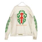 クロムハーツ ×CH L S LTD ロサンゼルス限定 ヴァインダガープリント 袖フローラルプリント 長袖Tシャツ カットソー ホワイト