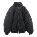 BALENCIAGA バレンシアガ 23SS Paris All in Bomber Jacket パリ オールイン ボンバージャケット パーカードッキング MA-1 ブラック 746456